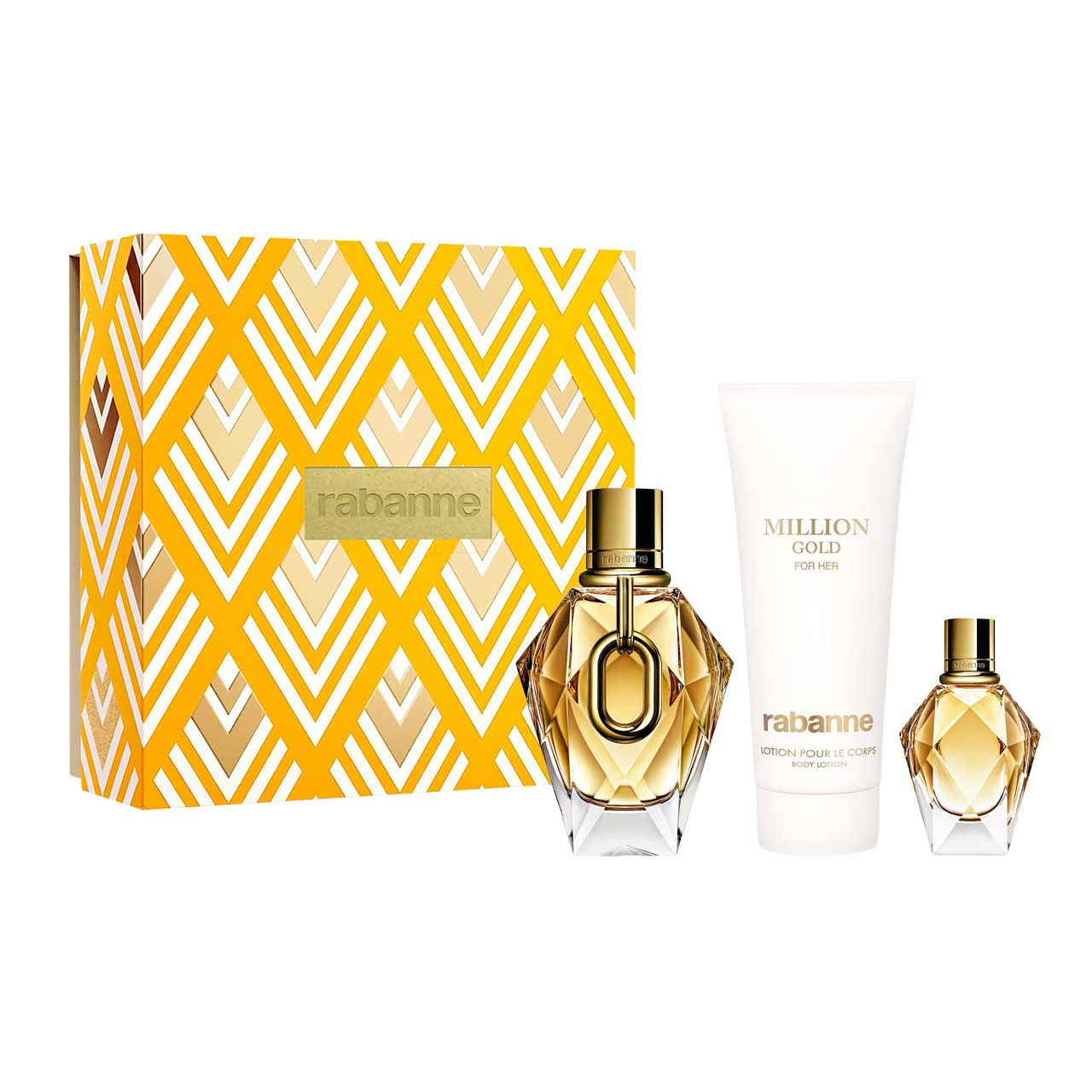 Paco Rabanne Million Gold For Her Estuche 3 Piezas EDP 90ml - perfume set de regalo