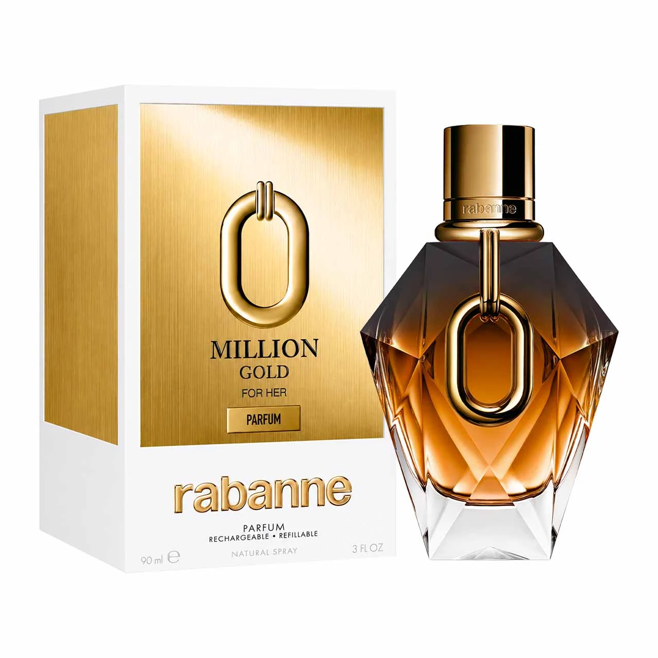 Paco Rabanne Million Gold For Her Parfum 90ml - perfume de botella completa